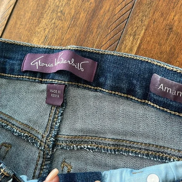 Gloria Vanderbilt blue denim jeans pants size 6p petite Amanda high rise - Picture 7 of 10